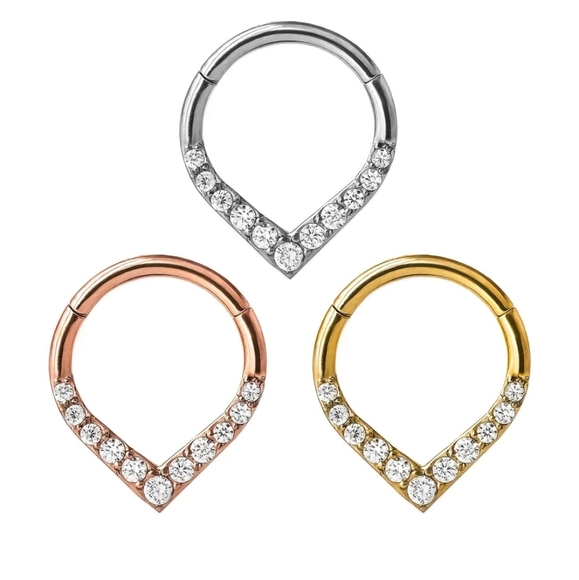 Ask&Embla Talla Teardrop Sceptum Clicker Nose Ring